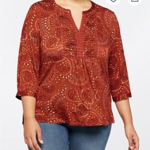 Daniel Rainn Abstract Print Top